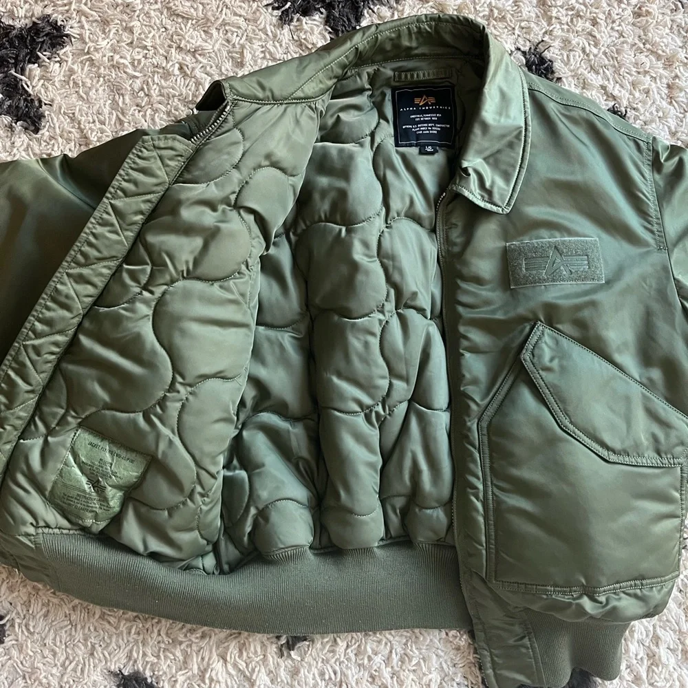 Alpha Industries CWU-45/P Flight Jacket – Sage Green - Picture 8 of 12